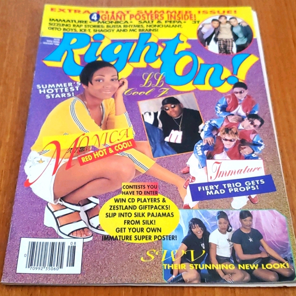 Vintage August 1996 Right On Magazine